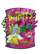 Load image into Gallery viewer, Strawnana Burstz 3.5 grams Mylar Bag Holographic Strawberry and Banana Burst
