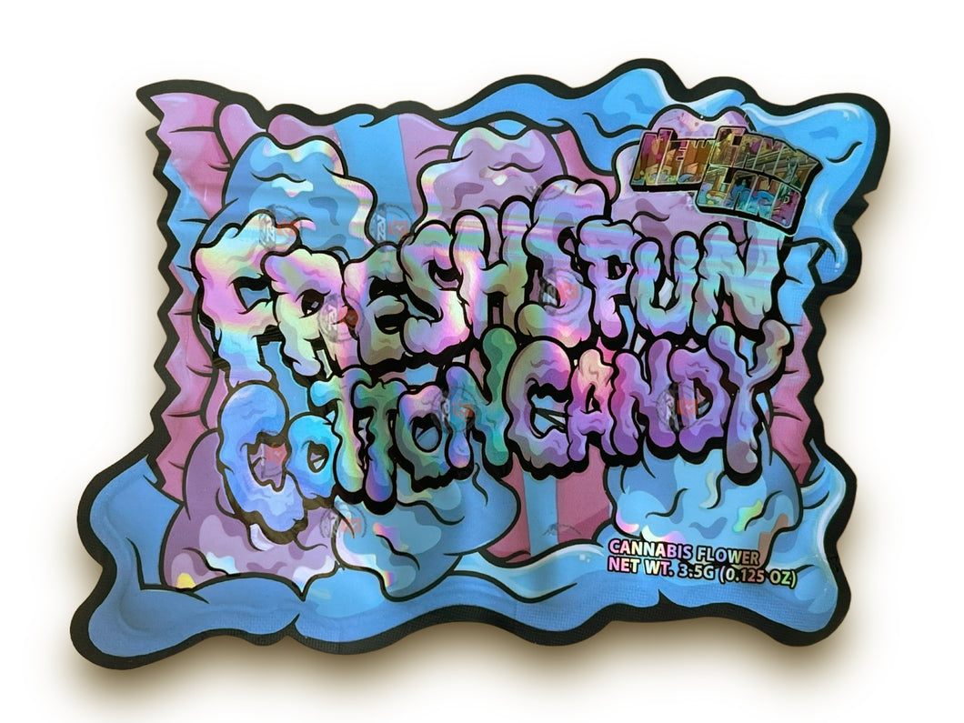 Fresh Spun Cotton Candy 3.5G Mylar Bags Holographic