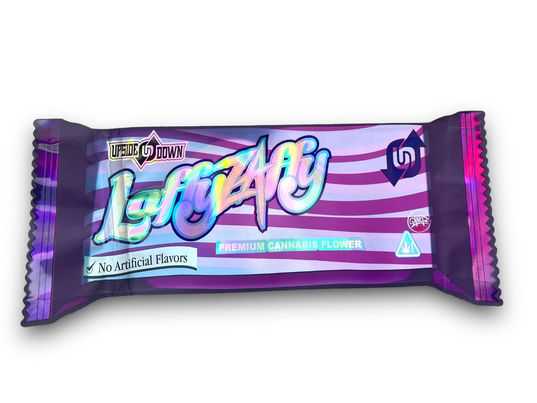 Laffy Zaffy Mylar Bag Holographic Upside Down