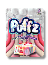 Load image into Gallery viewer, Puffz Strawberry Cheesecake Snikers Mylar Bag 3.5g Fly Trap
