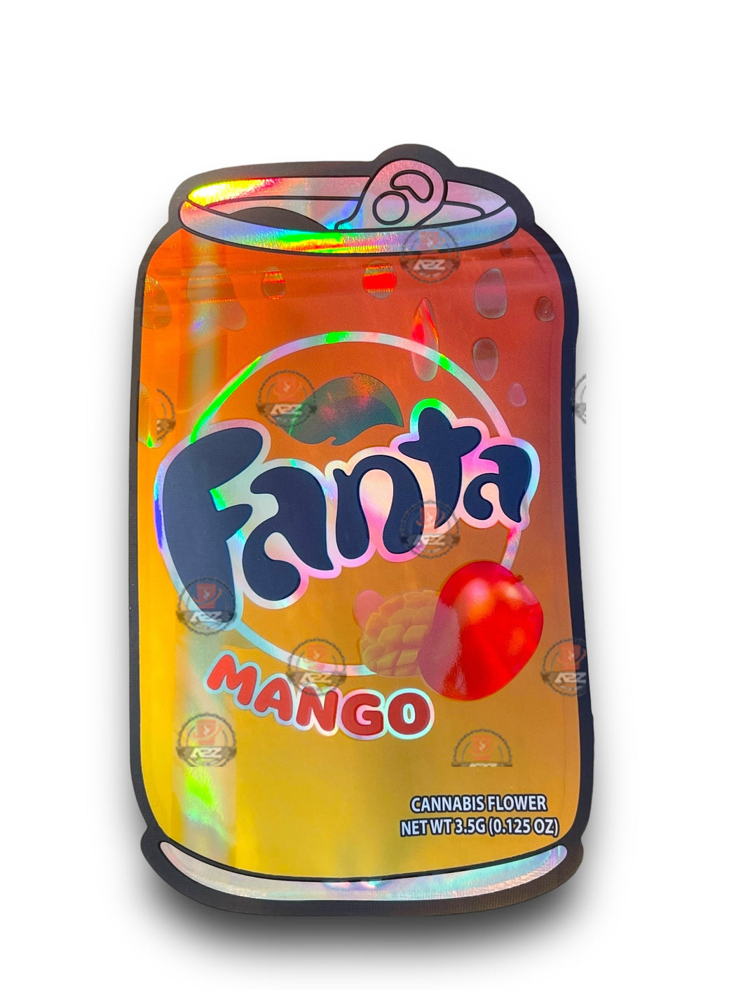 Fanta Mango 3.5G Mylar Bags Holographic