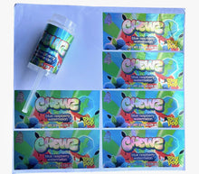 Load image into Gallery viewer, Push Pop Chewz Blue Raspberry Watermelon 3.5g Container Holographic sticker Ring Pop
