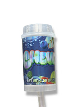 Load image into Gallery viewer, Popsicle Chewz Fruitopia  3.5g Container Holographic sticker Ring Pop
