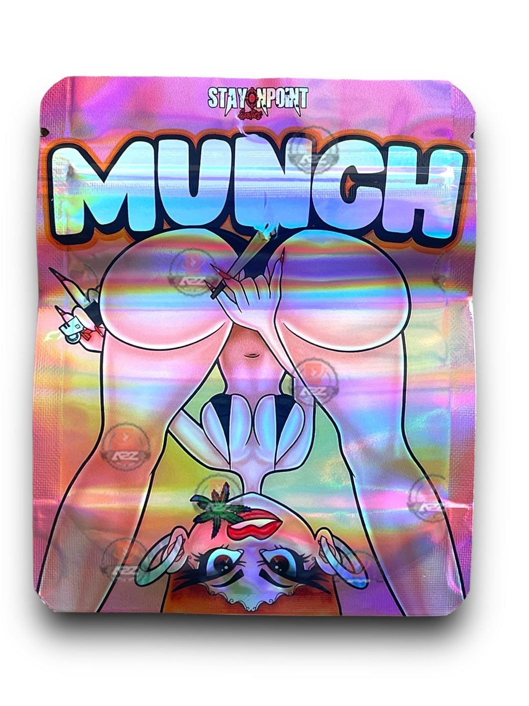 Munch Ice Spice 3.5G Mylar Bags Holographic Stay On Point