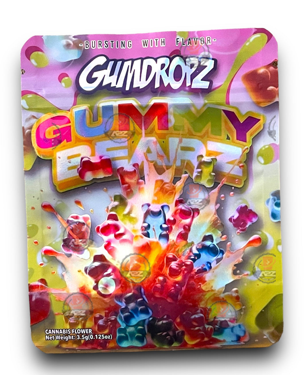 Gumdropz Gummy Bears 3.5G Mylar Bags Holographic