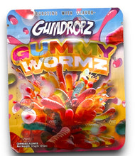 Load image into Gallery viewer, Gumdropz Gummy Wormz 3.5G Mylar Bags Holographic
