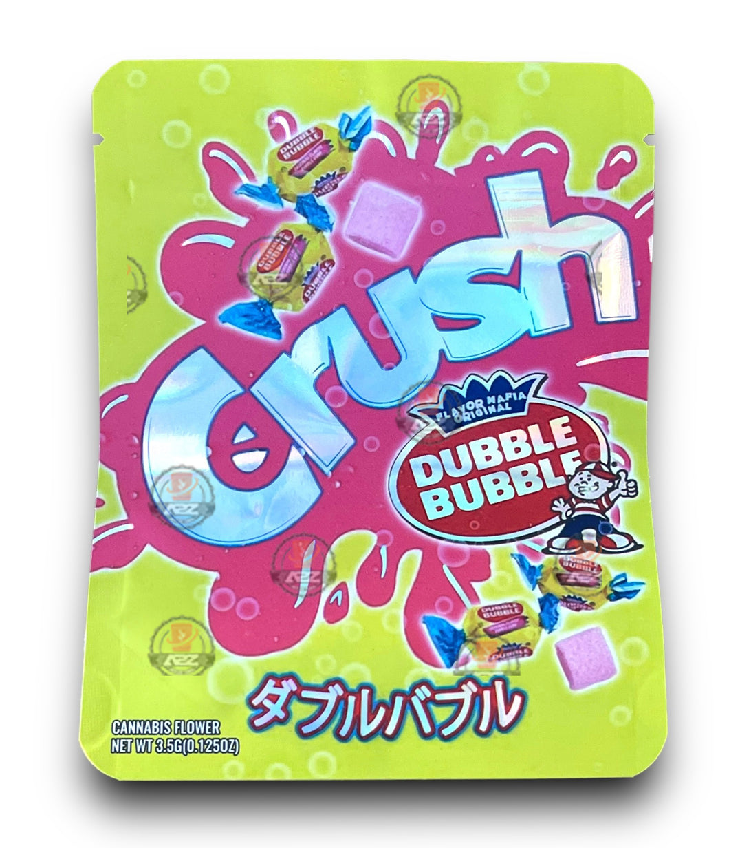 Crush Dubble Bubble 3.5G Mylar Bags Holographic Mylar Packaging