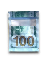 Load image into Gallery viewer, $100 One Hundred Dollar 3.5G Mylar Bag with window
