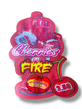 Load image into Gallery viewer, Cherries on Fire Twisted Bag 3.5g shape bag
