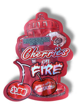 Load image into Gallery viewer, Cherries on Fire Twisted Bag 3.5g shape bag
