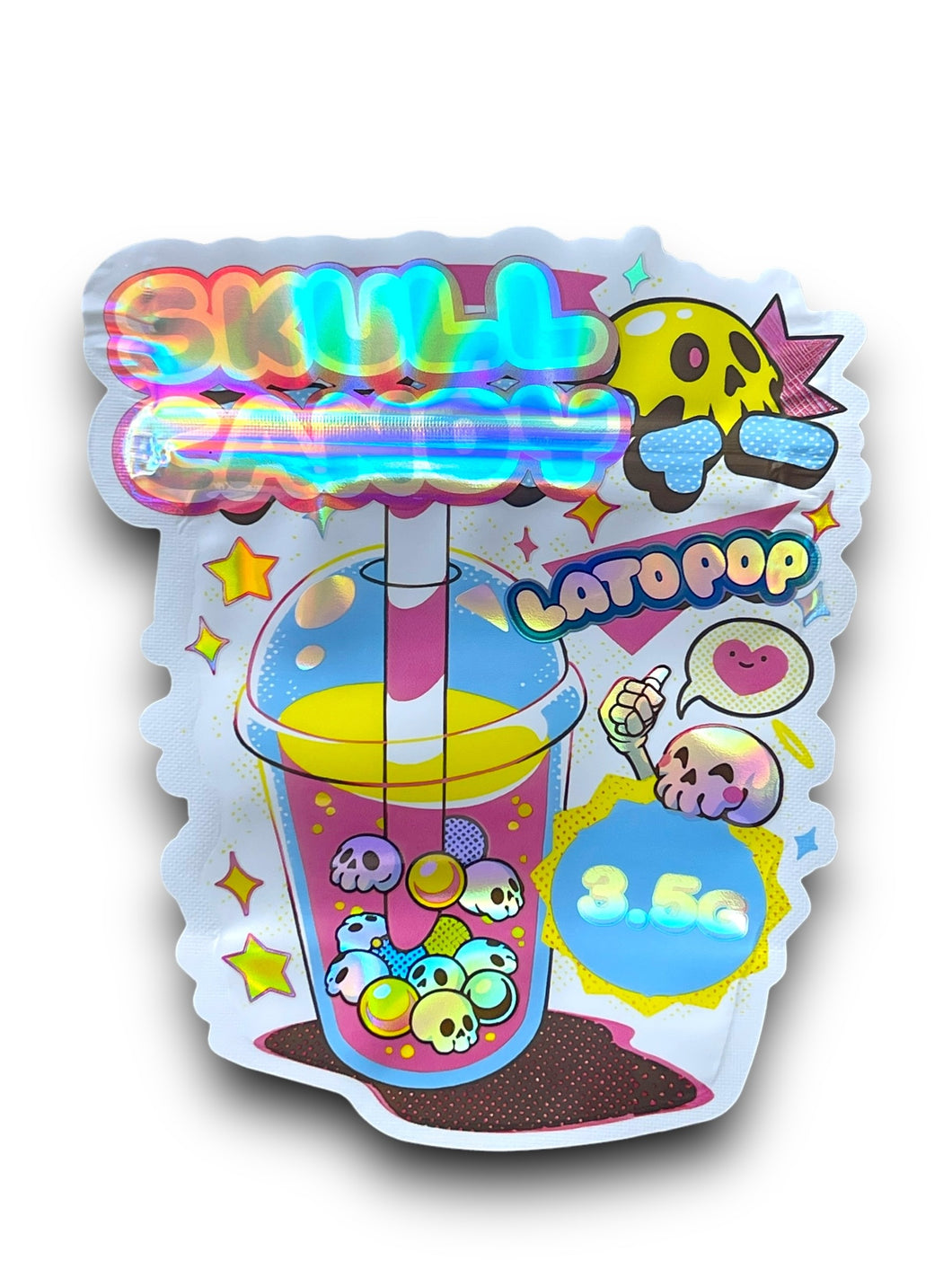 Skull Candy Lato Pop 3.5G Mylar Bags Holographic