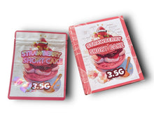 Load image into Gallery viewer, Strawberry Short Cake Mylar Bags with Boxes 3.5g Box Packaging Holographic
