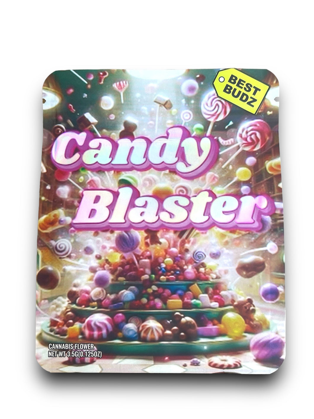 Best Budz Candy Blaster 3.5G Mylar Bags Holographic Mylar Packaging