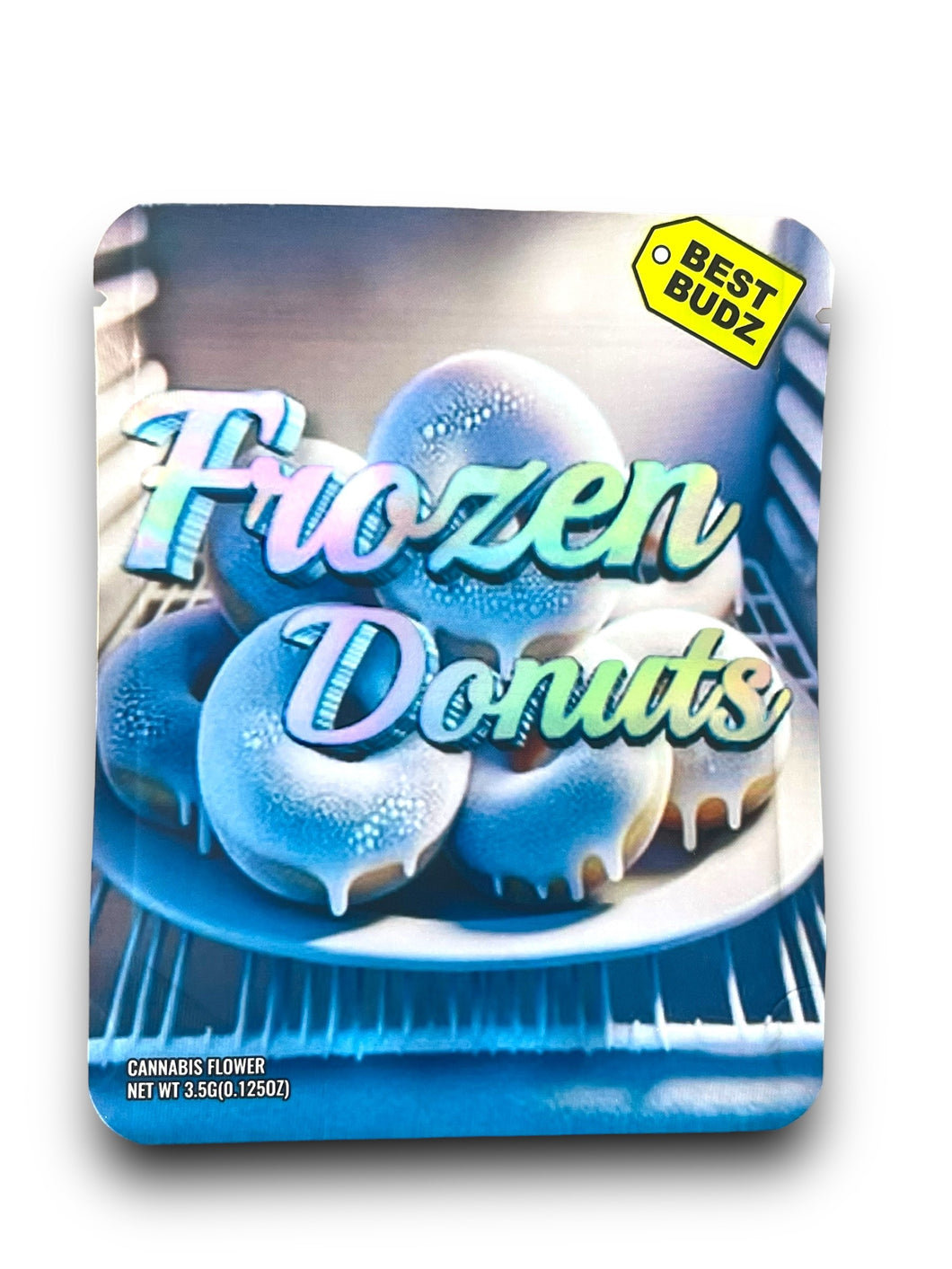 Best Budz Frozen Donuts 3.5G Mylar Bags Holographic Mylar Packaging