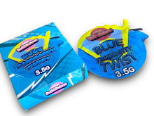 Load image into Gallery viewer, Bubblicious Blue Raspberry Twist Mylar Bags with Boxes 3.5g Box Packaging Holographic
