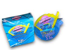 Load image into Gallery viewer, Bubblicious Blue Raspberry Twist Mylar Bags with Boxes 3.5g Box Packaging Holographic
