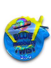 Load image into Gallery viewer, Bubbllcious Blue Raspberry Twist 3.5G Mylar Bags Holographic
