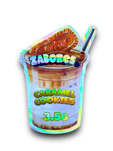 Load image into Gallery viewer, Zabores Caramel Cookies 3.5G Mylar Bags Holographic
