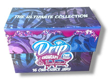 Load image into Gallery viewer, Drip Snowcaps  16-1oz Plastic Jars - Varity Pack 16 Flavors in box 1 pound with outer box Empty Jars
