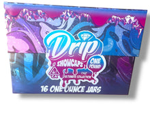 Load image into Gallery viewer, Drip Snowcaps  16-1oz Plastic Jars - Varity Pack 16 Flavors in box 1 pound with outer box Empty Jars
