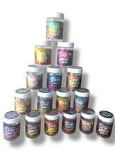 Load image into Gallery viewer, Drip Snowcaps  16-1oz Plastic Jars - Varity Pack 16 Flavors in box 1 pound with outer box Empty Jars
