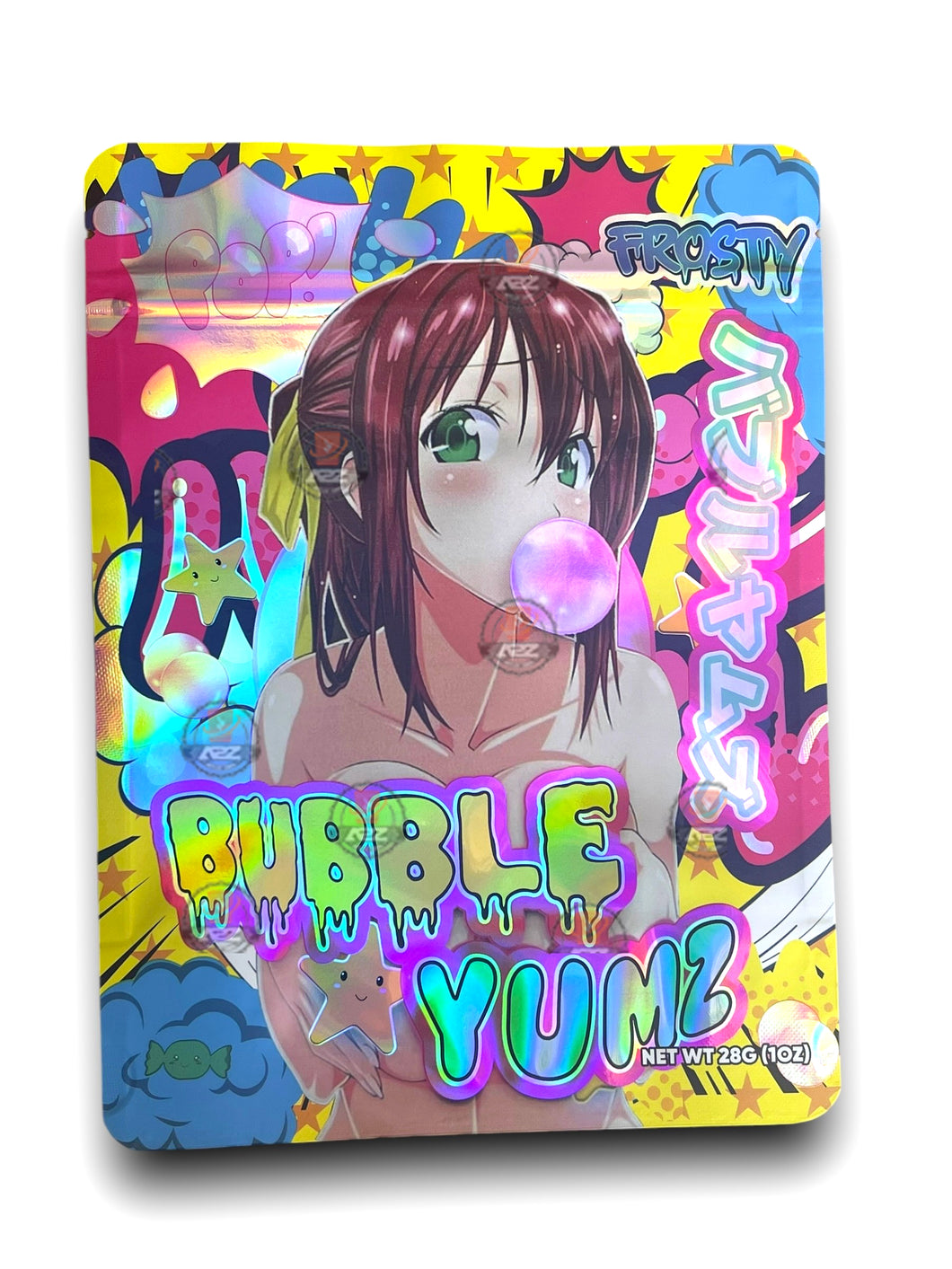 Frosty Bubble Yumz POP 1 OZ  28G Mylar empty Mylar bag 1 ounce (50 Count)