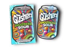 Load image into Gallery viewer, Gushers Snozberry Sour Mylar Bags with Boxes 3.5g Box Packaging Holographic
