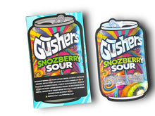 Load image into Gallery viewer, Gushers Snozberry Sour Mylar Bags with Boxes 3.5g Box Packaging Holographic
