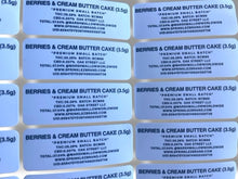 Load image into Gallery viewer, Sprinklez Berries &amp; Cream Butte Cake 3.5G Mylar Bags -With stickers and label
