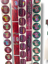 Load image into Gallery viewer, Push Pop Air heads Blue Raspberry 3.5g Glass Jars with Holographic Stickers Child Resistant jar
