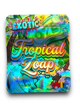 Load image into Gallery viewer, Exotic Tropical Zoap 3.5G Mylar Bags Holographic Mylar Packaging
