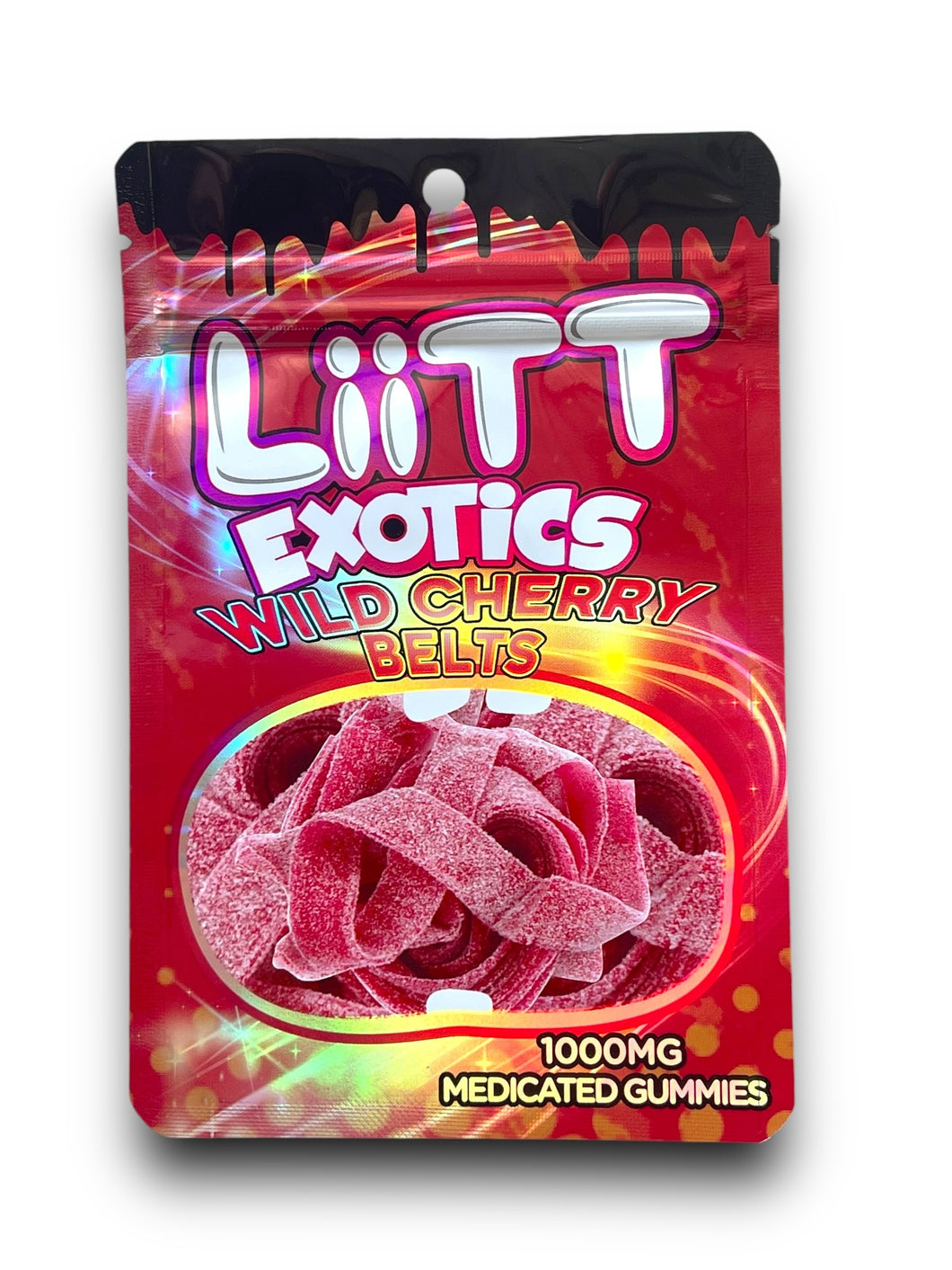 Wild Cherry Belts Liitt Exotics 3.5g Mylar Bag 1000MG