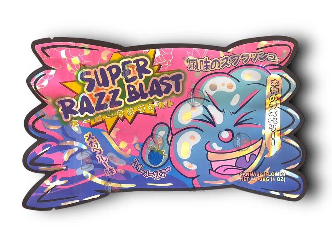 Super Razz Blast 1OZ 28G Mylar Bag (50 Count)