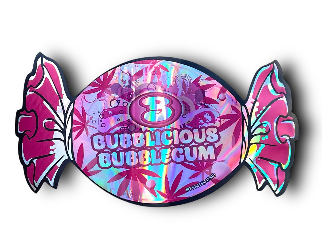 Bubblicious Bubblegum Mylar Bags 3.5g Holographic