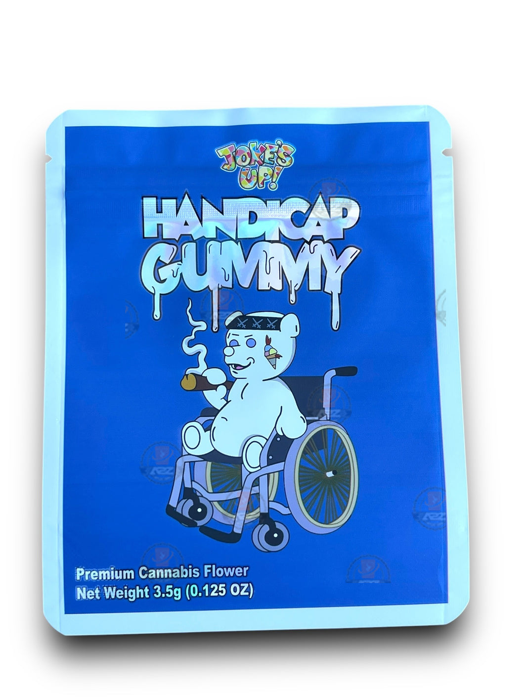 Handicap Gummy Mylar Bags 3.5g Holographic