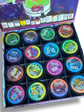 Load image into Gallery viewer, Persy Snowcaps Cough Syrup 16-1oz Plastic Jars - Varity Pack 16 Flavors in box 1 pound Empty Jars
