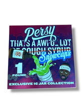 Load image into Gallery viewer, Persy Snowcaps Cough Syrup 16-1oz Plastic Jars - Varity Pack 16 Flavors in box 1 pound Empty Jars
