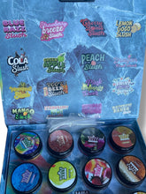 Load image into Gallery viewer, Whole Melt Slurpee Edition 1oz Glass Jars - Varity Pack 16 Strains in box Empty Jars
