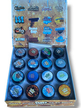 Load image into Gallery viewer, Whole Melt Winter Edition 1oz Glass Jars - Varity Pack 16 Strains in box Empty Jars
