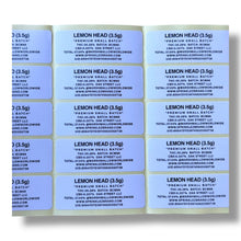 Load image into Gallery viewer, Gumdropz Lemon head 3.5G Mylar Bags -With stickers and labe
