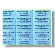 Load image into Gallery viewer, Gumdropz Crazy Cotton Candy 3.5G Mylar Bags -With stickers and label
