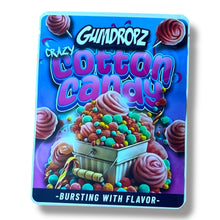 Load image into Gallery viewer, Gumdropz Crazy Cotton Candy 3.5G Mylar Bags -With stickers and label
