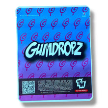 Load image into Gallery viewer, Gumdropz Crazy Cotton Candy 3.5G Mylar Bags -With stickers and label
