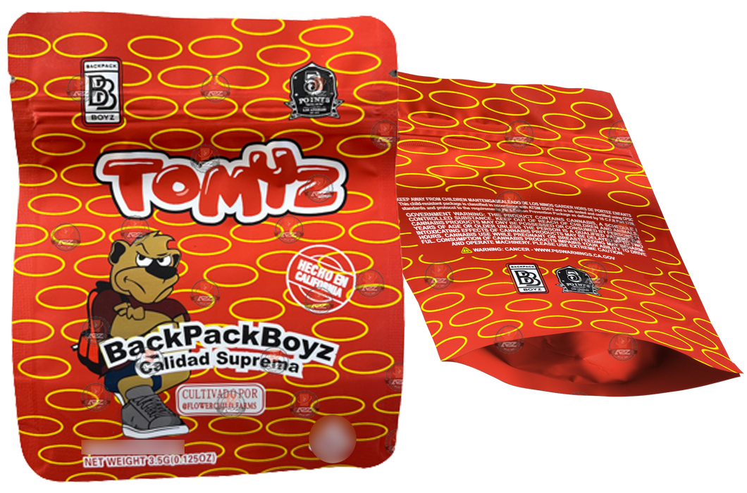 Backpack Boyz Tomyz Mylar Bags 3.5g