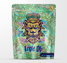 Load image into Gallery viewer, Tripple OG Holographic Mylar bag 3.5g - For Flower- Black Unicorn
