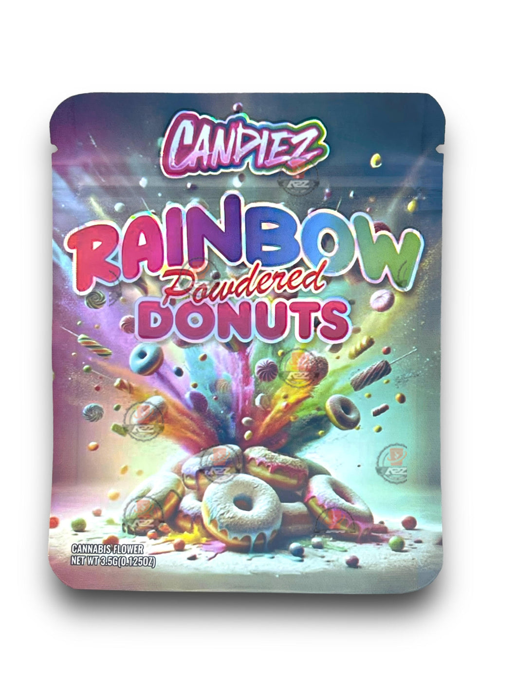 Candiez Rainbow Powdered Donuts 3.5G Mylar Bags Holographic