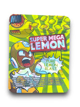 Load image into Gallery viewer, Super Mega Lemon Pure Lemon Blast 3.5G Mylar Bags Holographic
