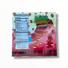 Load image into Gallery viewer, Sour &amp; Sweet Strawberry Dummies 500mg Mylar Bag -Packaging Only
