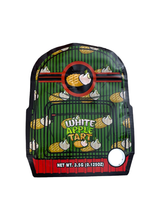 Load image into Gallery viewer, White Apple Tart Backpack Boyz cut out Mylar zip lock bag 3.5G
