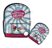 Load image into Gallery viewer, Backpack Boyz White Bubble Gum Gelato cut out Mylar zip lock bag 3.5G
